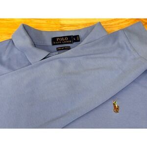 Polo Ralph Lauren Pima Soft Touch Long Sleeve Polo Light Blue Mens Large